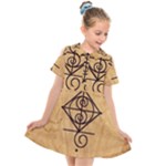 I Am Strong, Calm  And Protected By The Infinite Universe Kids  Short Sleeve Shirt Dress