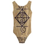 I Am Strong, Calm  And Protected By The Infinite Universe Kids  Cut-Out Back One Piece Swimsuit