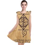 I Am Strong, Calm  And Protected By The Infinite Universe Tie Up Tunic Dress