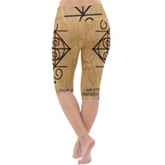 Lightweight Velour Cropped Yoga Leggings 