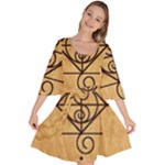 I Am Strong, Calm  And Protected By The Infinite Universe Velour Kimono Dress