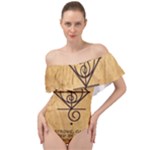 I Am Strong, Calm  And Protected By The Infinite Universe Off Shoulder Velour Bodysuit 