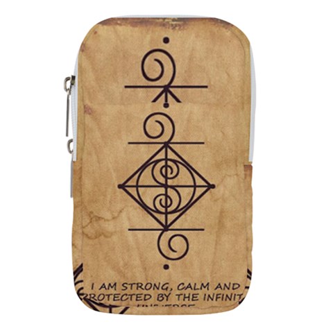 I Am Strong, Calm  And Protected By The Infinite Universe Waist Pouch (Small) from ArtsNow.com