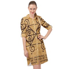 Long Sleeve Mini Shirt Dress 