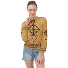 Banded Bottom Chiffon Top 