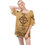 I Am Strong, Calm  And Protected By The Infinite Universe Oversized Chiffon Top
