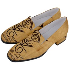 Women s Chunky Heel Loafers 