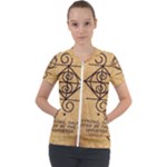 I Am Strong, Calm  And Protected By The Infinite Universe Short Sleeve Zip Up Jacket