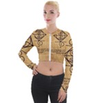 I Am Strong, Calm  And Protected By The Infinite Universe Long Sleeve Cropped Velvet Jacket