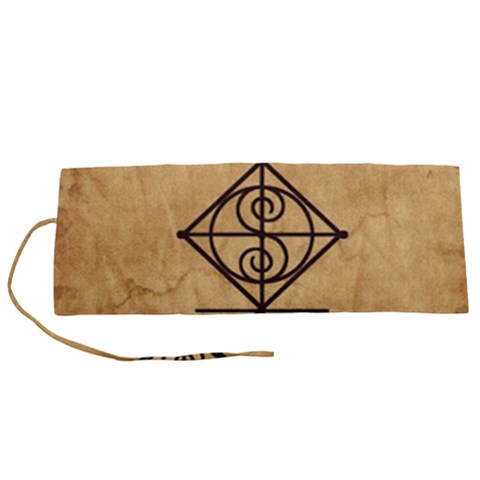 I Am Strong, Calm  And Protected By The Infinite Universe Roll Up Canvas Pencil Holder (S) from ArtsNow.com