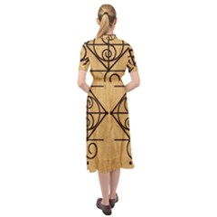 Keyhole Neckline Chiffon Dress 