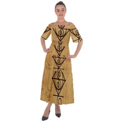 Shoulder Straps Boho Maxi Dress  