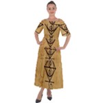 I Am Strong, Calm  And Protected By The Infinite Universe Shoulder Straps Boho Maxi Dress 