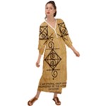 I Am Strong, Calm  And Protected By The Infinite Universe Grecian Style  Maxi Dress