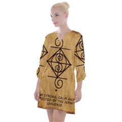 Open Neck Shift Dress 