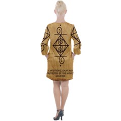 Open Neck Shift Dress 