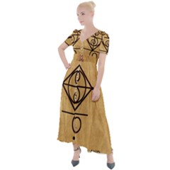 Button Up Short Sleeve Maxi Dress 