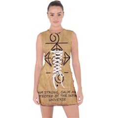 Lace Up Front Bodycon Dress 