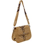 I Am Strong, Calm  And Protected By The Infinite Universe Saddle Handbag