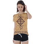 I Am Strong, Calm  And Protected By The Infinite Universe Short Sleeve Foldover Tee