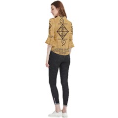 Loose Horn Sleeve Chiffon Blouse 