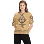 I Am Strong, Calm  And Protected By The Infinite Universe One Shoulder Cut Out Tee