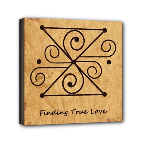 Finding True Love Mini Canvas 6  x 6  (Stretched) from ArtsNow.com