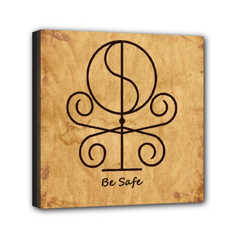 Be Safe 2 copy Mini Canvas 6  x 6  (Stretched) from ArtsNow.com