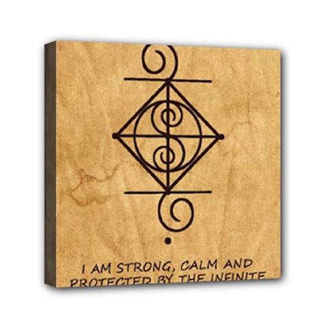 I Am Strong, Calm  And Protected By The Infinite Universe Mini Canvas 6  x 6  (Stretched) from ArtsNow.com