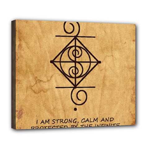I Am Strong, Calm  And Protected By The Infinite Universe Deluxe Canvas 24  x 20  (Stretched) from ArtsNow.com