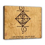 I Am Strong, Calm  And Protected By The Infinite Universe Deluxe Canvas 24  x 20  (Stretched)