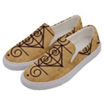 I Am Strong, Calm  And Protected By The Infinite Universe Men s Canvas Slip Ons