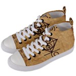 I Am Strong, Calm  And Protected By The Infinite Universe Women s Mid-Top Canvas Sneakers