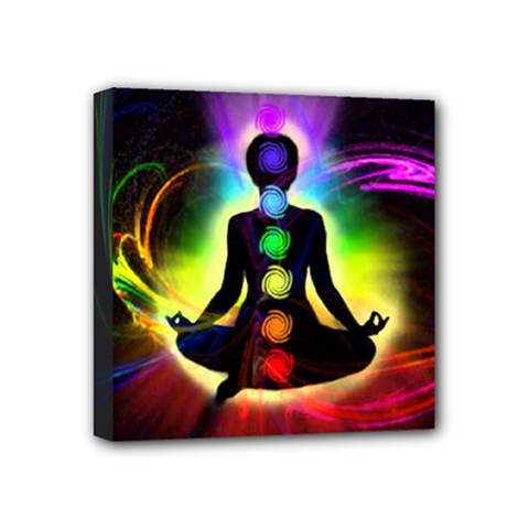 Chakra Design Mini Canvas 4  x 4  (Stretched) from ArtsNow.com