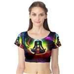 Chakra Design Short Sleeve Crop Top