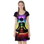 Chakra Design Short Sleeve Skater Dress