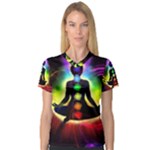 Chakra Design V-Neck Sport Mesh Tee