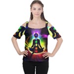 Chakra Design Cutout Shoulder Tee