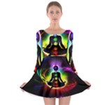 Chakra Design Long Sleeve Skater Dress