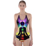 Chakra Design Cut-Out One Piece Swimsuit