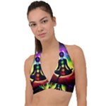 Chakra Design Halter Plunge Bikini Top