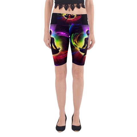 Chakra Design Yoga Cropped Leggings from ArtsNow.com