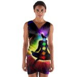 Chakra Design Wrap Front Bodycon Dress