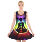 Chakra Design V-Neck Sleeveless Dress