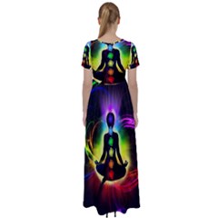 High Waist Short Sleeve Maxi Dress 