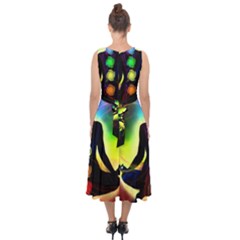 Midi Tie-Back Chiffon Dress 