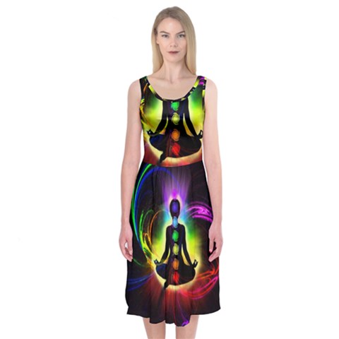 Chakra Design Midi Sleeveless Dress from ArtsNow.com