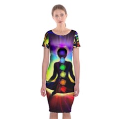 Classic Short Sleeve Midi Dress Front Classic Short Sleeve Midi Dress Front