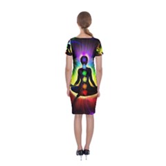 Classic Short Sleeve Midi Dress Back Classic Short Sleeve Midi Dress Back