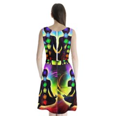 Sleeveless Waist Tie Chiffon Dress 